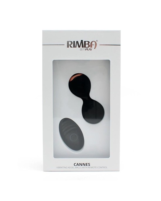 Rimba Toys Vibrating Kegel Balls with Remote Control Cannes Black