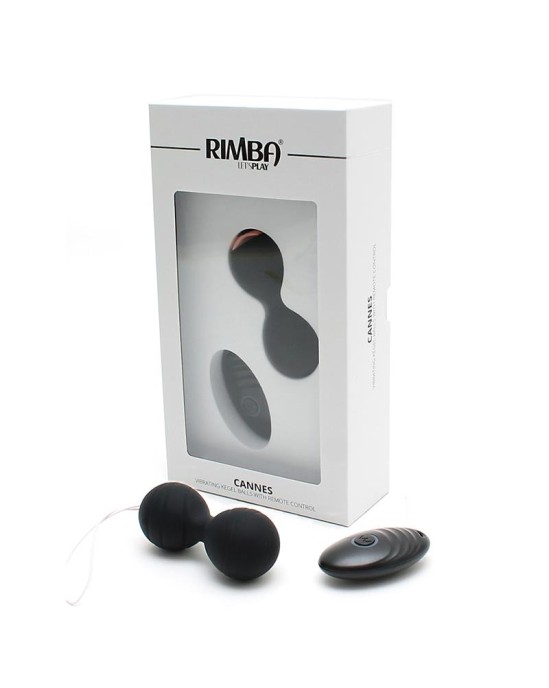 Rimba Toys Vibrating Kegel Balls with Remote Control Cannes Black