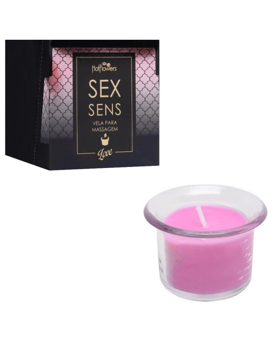 Hot Flowers Scented massage candle Love