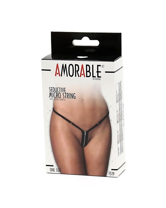 Amorable Micro Thong with Zip One Size