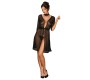 Obsessive Lucita Sheer Kimono with Choker Black