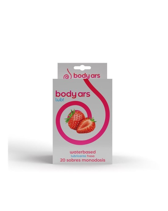 Body Ars Однодозовый смазочный гель на водной основе с кислотой клубника 20 x 4 мл