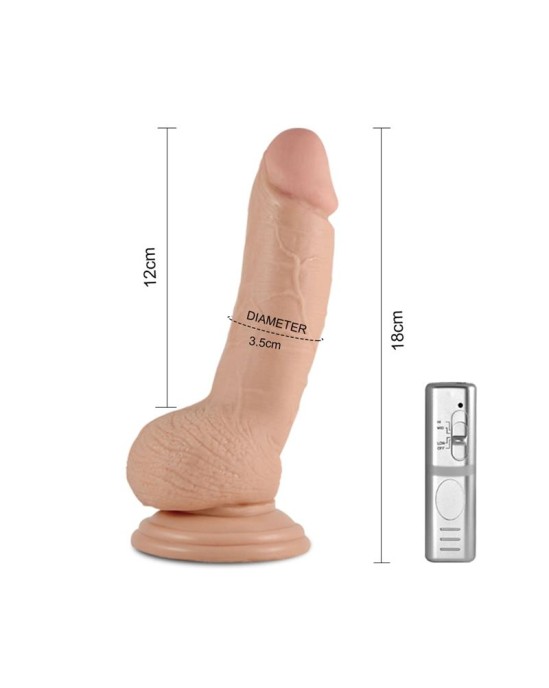 Lovetoy Dildo Real Extreme with Vibration 7 Flesh