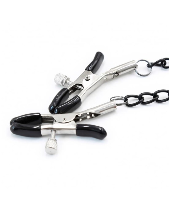 Intoyou Black Shadow O Ring Gag un Nipple Clamps Vegan Leather