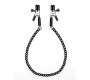 Bondage Play Adjustable nipple clamps with black chain