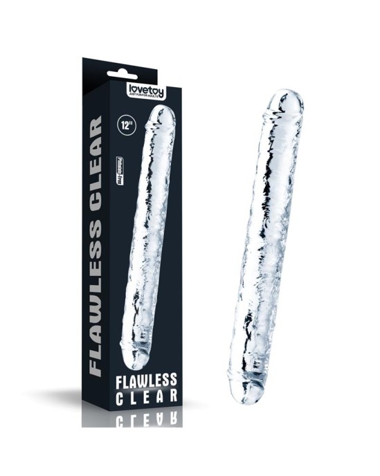 Lovetoy Double Dildo Flawless Clear 12 Clear