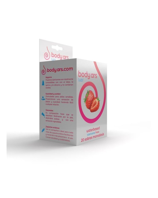 Body Ars Однодозовый смазочный гель на водной основе с кислотой клубника 20 x 4 мл