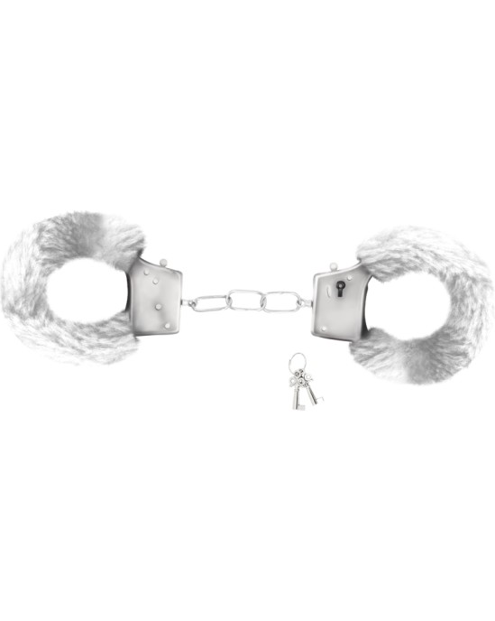 Crushious LOVE CUFFS FURRY HANDCUFFS WHITE