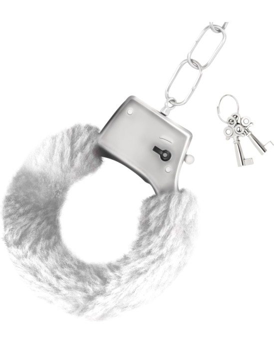 Crushious LOVE CUFFS FURRY HANDCUFFS WHITE