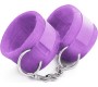 Crushious TOUGH LOVE VELCRO HANDCUFFS WITH EXTRA 40CM CHAIN PURPLE