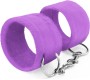 Crushious TOUGH LOVE VELCRO HANDCUFFS WITH EXTRA 40CM CHAIN PURPLE