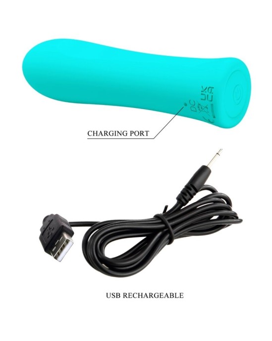 Pretty Love Flirtation PRETTY LOVE - ALFREDA SUPER POWER VIBRATOR AQUA GREEN