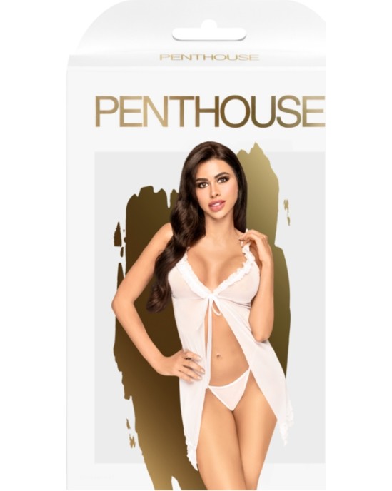 Penthouse Babydoll PENTHOUSE - BABYDOLL AFTER SUNSET WHITE L/XL