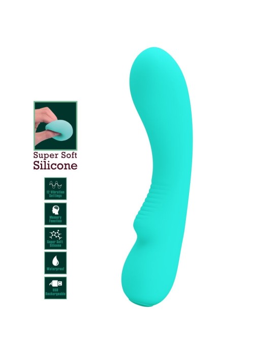 Pretty Love Smart PRETTY LOVE - PRESCOTT RECHARGEABLE VIBRATOR AQUA GREEN