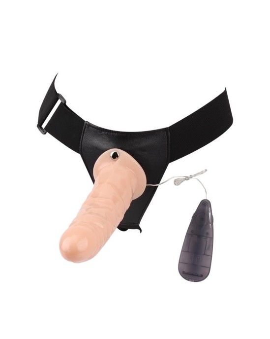 Chisa Vibrating Strap-on Harness with Hollow Dildo 7.5