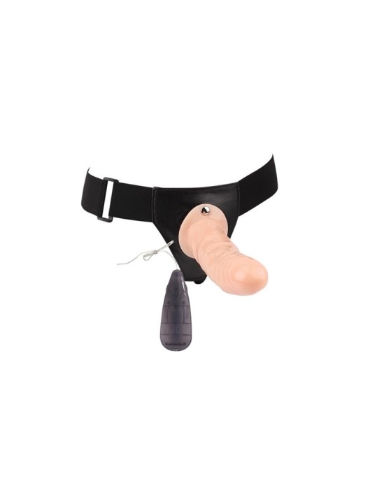 Chisa Vibrating Strap-on Harness with Hollow Dildo 7.5