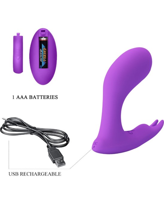 Pretty Love Bottom PRETTY LOVE - IDABELLE VIBRATION & PULSATION REMOTE CONTROL VIOLET