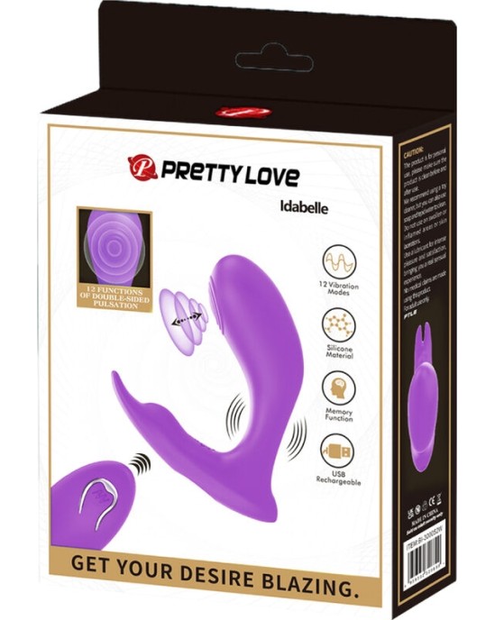 Pretty Love Bottom PRETTY LOVE - IDABELLE VIBRATION & PULSATION REMOTE CONTROL VIOLET