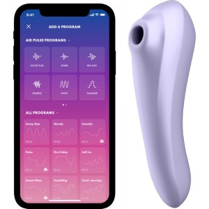 Satisfyer Connect APMIERINĀTĀJS - DUAL PEASURE AIR PULSE VIBRATOR MAUVE