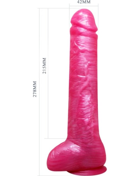 Baile Dildos BAILE - REĀLISTS ROZĀ DILDO DONGS AR SŪCĒŠANU