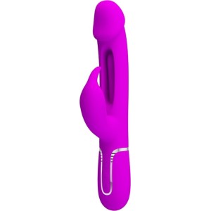 Pretty Love Flirtation PRETTY LOVE - KAMPAS RABBIT 3 IN 1 MULTIFUNCTION VIBRATOR WITH TONGUE VIOLET