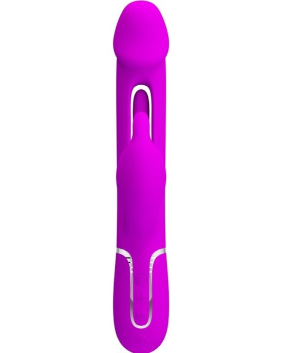 Pretty Love Flirtation PRETTY LOVE - KAMPAS RABBIT 3 IN 1 MULTIFUNCTION VIBRATOR WITH TONGUE VIOLET