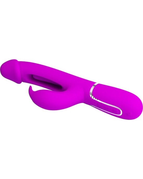 Pretty Love Flirtation PRETTY LOVE - KAMPAS RABBIT 3 IN 1 MULTIFUNCTION VIBRATOR WITH TONGUE VIOLET