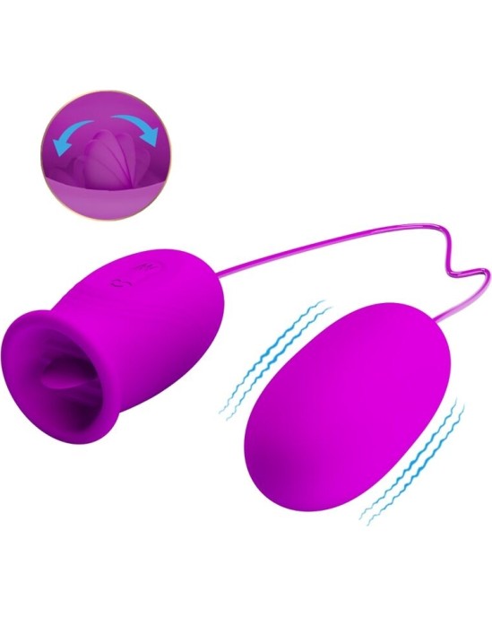 Pretty Love Flirtation PRETTY LOVE - DAISY DUAL EGG RECHARGEABLE VIBRATOR PURPLE