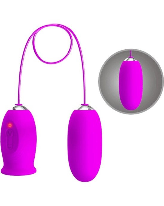 Pretty Love Flirtation PRETTY LOVE - DAISY DUAL EGG RECHARGEABLE VIBRATOR PURPLE