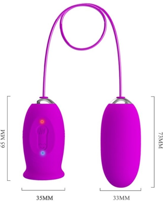 Pretty Love Flirtation PRETTY LOVE - DAISY DUAL EGG RECHARGEABLE VIBRATOR PURPLE