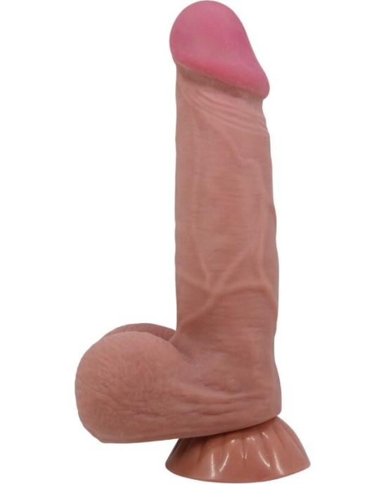 Pretty Love High Grade PRETTY LOVE - SLIDING SKIN SERIES REALISTIC DILDO WITH SLIDING BROWN SKIN SUCTION CUP 20.6 CM