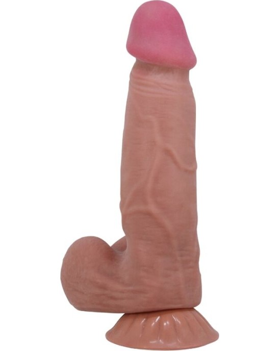 Pretty Love High Grade PRETTY LOVE - BĪDĀMĀS ĀDAS SĒRIJA REĀLISTS DILDO AR BŪDĪGU BRŪNU ĀDAS SŪCĒŠANU 20,6 CM