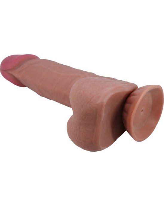 Pretty Love High Grade PRETTY LOVE - BĪDĀMĀS ĀDAS SĒRIJA REĀLISTS DILDO AR BŪDĪGU BRŪNU ĀDAS SŪCĒŠANU 20,6 CM