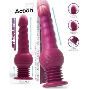 Action Rocket Ultra reaktīvo dzinēju vibrators ar jaudīgu piesūcekni