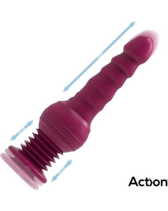 Action Rocket Ultra reaktīvo dzinēju vibrators ar jaudīgu piesūcekni