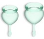 Satisfyer FEEL GOOD 2 MENSTRUAL CUPS SET LIGHT GREEN