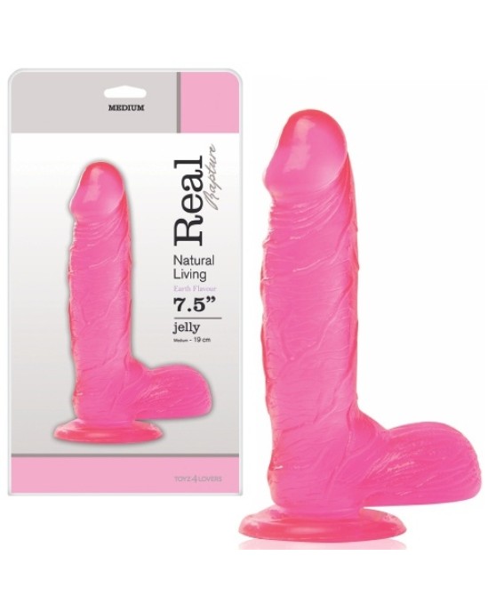 Toyz4Lovers REAL RAPTURE EARTH FLAVOUR DILDO 7,5'' ROZĀ