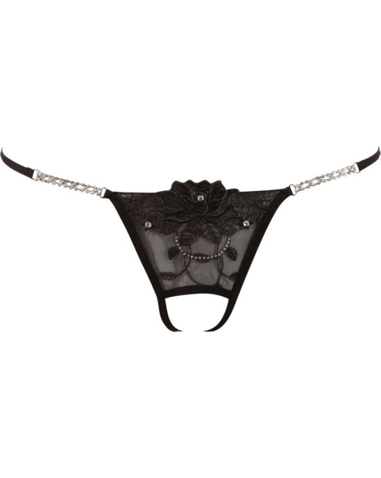 Cottelli Collection TANGA RHINESTONES COM ABERTURA - 36-38 S/M