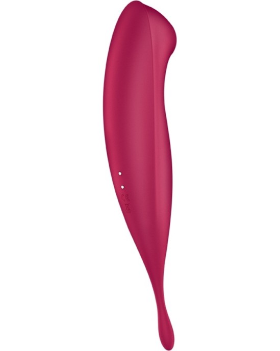 Satisfyer TWIRLING PRO VIBRATORS AR CONNECT APP TUMŠI SARKANĀ