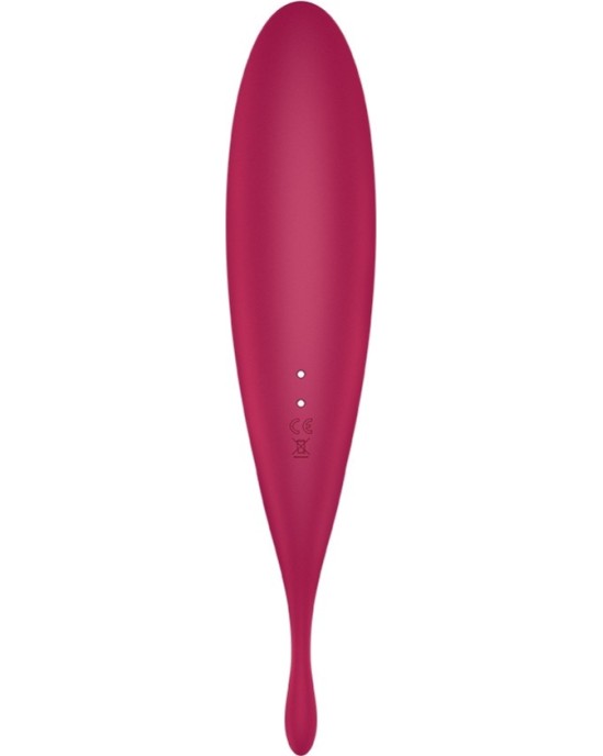 Satisfyer TWIRLING PRO VIBRATORS AR CONNECT APP TUMŠI SARKANĀ