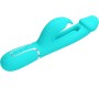 Pretty Love Flirtation PRETTY LOVE — KAMPAS RABBIT 3 IN 1 DAUDZFUNKCIJAS VIBRATORS AR MĒLES AQUA GREEN