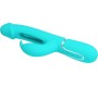 Pretty Love Flirtation PRETTY LOVE — KAMPAS RABBIT 3 IN 1 DAUDZFUNKCIJAS VIBRATORS AR MĒLES AQUA GREEN