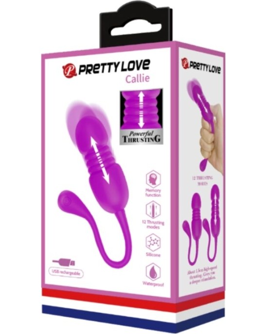 Pretty Love C-Type PRETTY LOVE - CALLIE PURPE ATKĀRTOTI UZLĀDĒJAMA VIBRĒJOŠA OLA