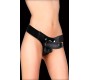 Ouch! REALISTIC LEATHER STRAP-ON 8 INCHES BLACK