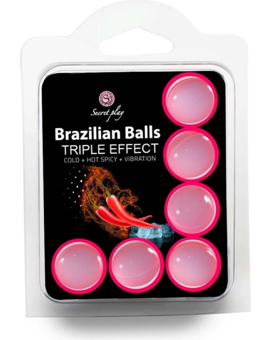 Secret Play BRAZILIAN LUBRICANT BALLS TRIPLE EFFECT 6 X 4GR