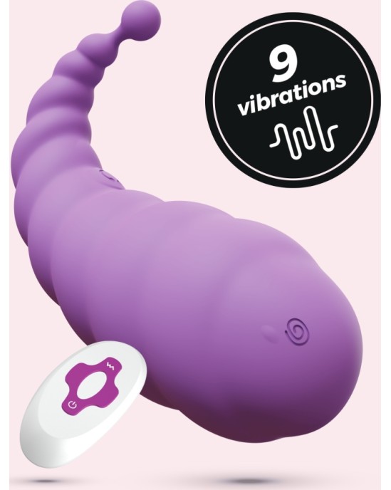 Crushious COCOON RECHARGEABLE VIBRATING EGG WITH WIRELESS REMOTE CONTROL PURPLE