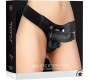 Ouch! REALISTIC LEATHER STRAP-ON 8 INCHES BLACK