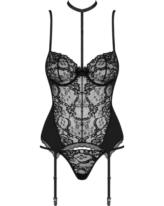 Obsessive CORPETE E TANGA RAQUELIA PRETO - 36-38 S/M