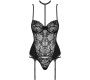 Obsessive CORPETE E TANGA RAQUELIA PRETO - 36-38 S/M