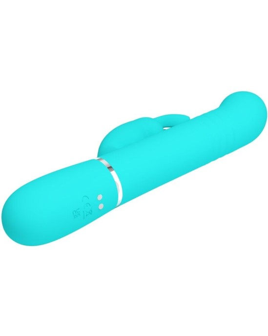 Pretty Love Flirtation PRETTY LOVE - COALE RABBIT VIBRATOR PEARLS AQUA GREEN